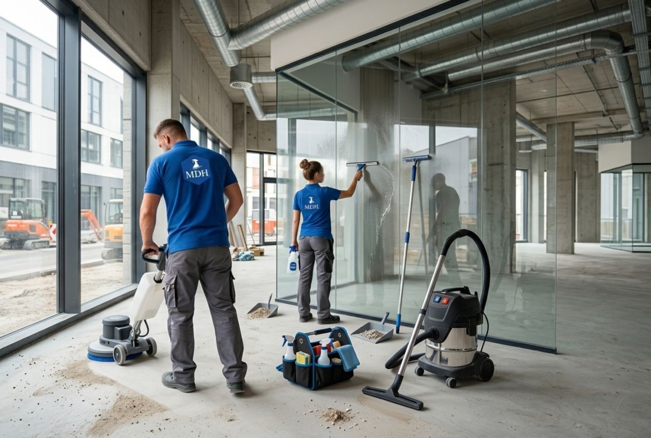 MDH Baureinigung Magdeburg – Bauendreinigung von Glasflächen, Boden und Sanitär nach Bauarbeiten